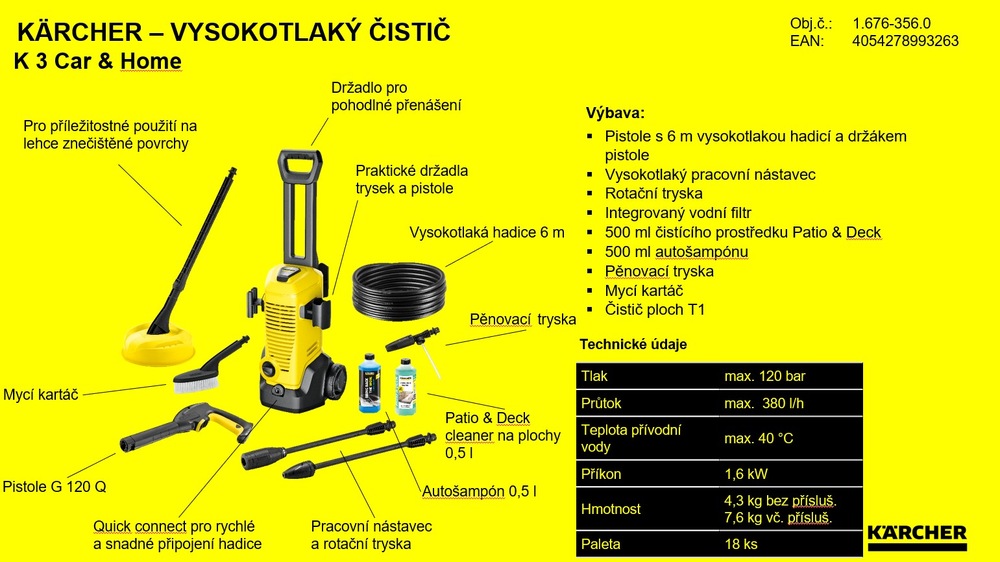 Tlaková myčka Kärcher K 3 Car & Home 1.676-356.0